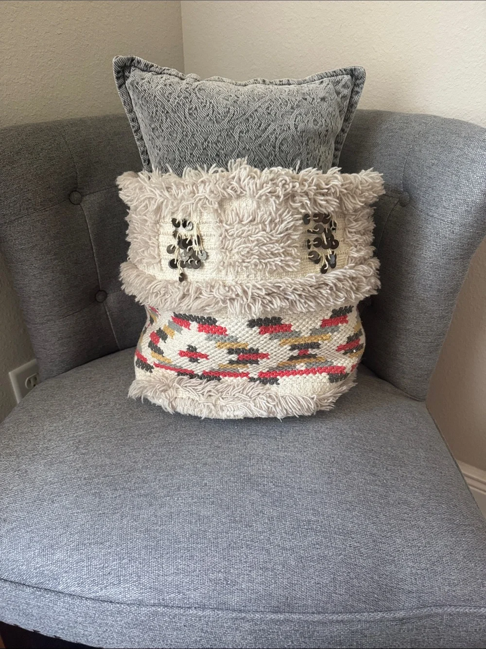 West Elm Boho Marocan Style Basket